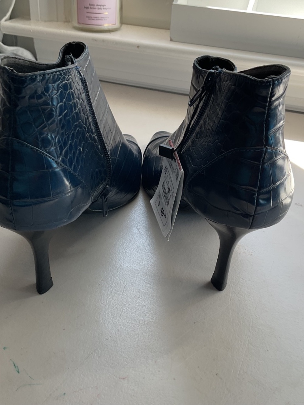 Zara Animal Print Heeled Ankle Boots Size 9 - Picture 8 of 11